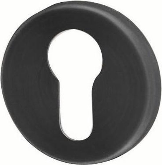 Cilinderrozet alu zwart 50mm rond Zwart aluminium