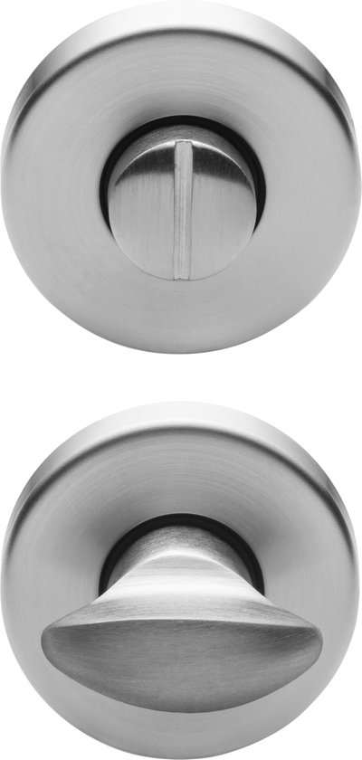 Wc garnituur 50mm RVS rond RVS
