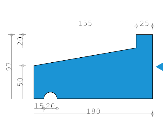 Raamdorpel 50 serie 180x92mm op lengte