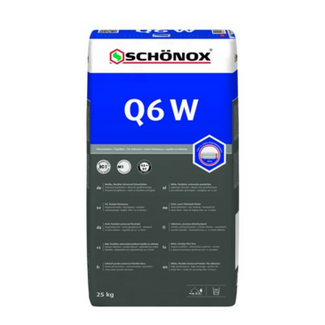 Schonox Q6 W stofgereduceerde, flexibele, uni poederlijm zak 25 kg
