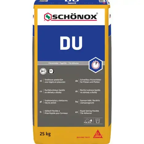 Schonox DU snelbouw poederlijm zak 25 kg