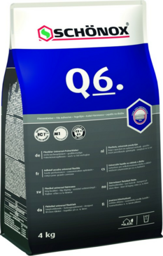 Schonox Q6 Sterk stofgereduceerde, flexibele, uni poederlijm zak 4 kg