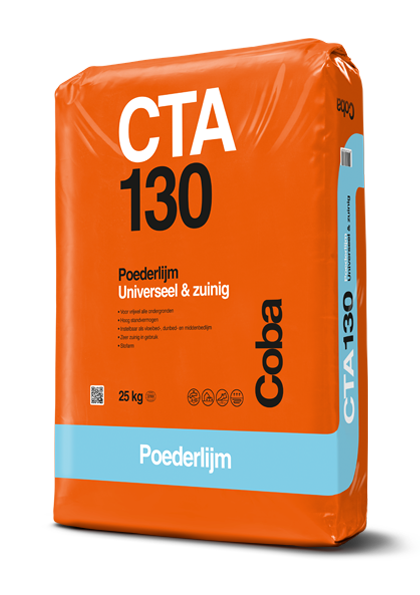 Coba Poederlijm CTA130  25kg wit Universeel & zuinig 40 zak/pallet