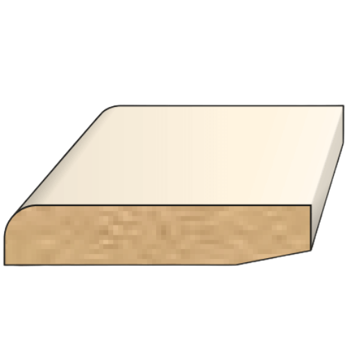 Greenline MDF plint FSC Mix 70% 12x70 mm wit voorgelakt vochtwerend