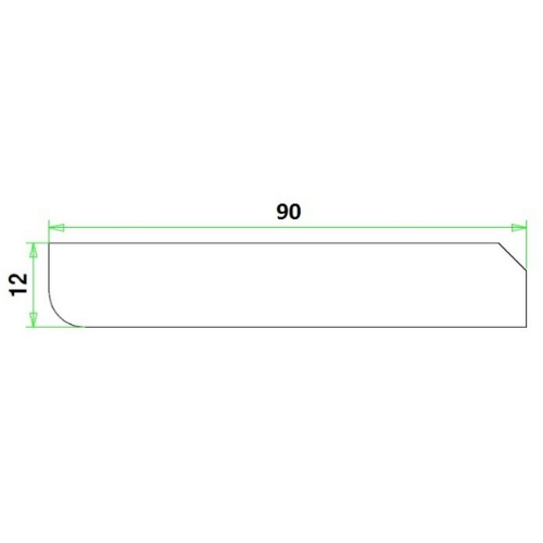 Greenline MDF plint FSC Mix 70% 12x90 mm wit voorgelakt vochtwerend
