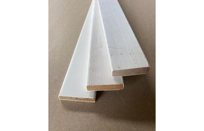 Hardhout koplat recht E 12x45 mm FSC 60 mu wit gegrond