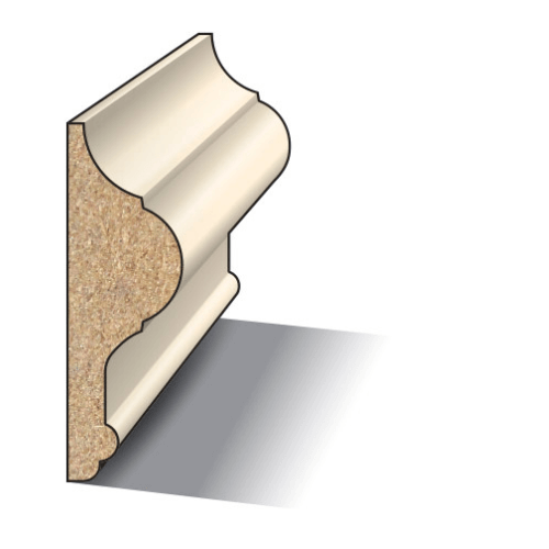 LWK:Greenline MDF Sierlijst 16x45 mm FSC wit voorgelakt