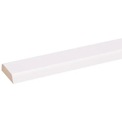 Koplat schuin 12x45mm Mahonie FJ wit gegrond 490cm FSC 100%