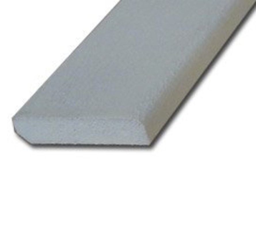 Plint 9x45mm Mahonie FJ wit gegrond 490cm FSC 100%