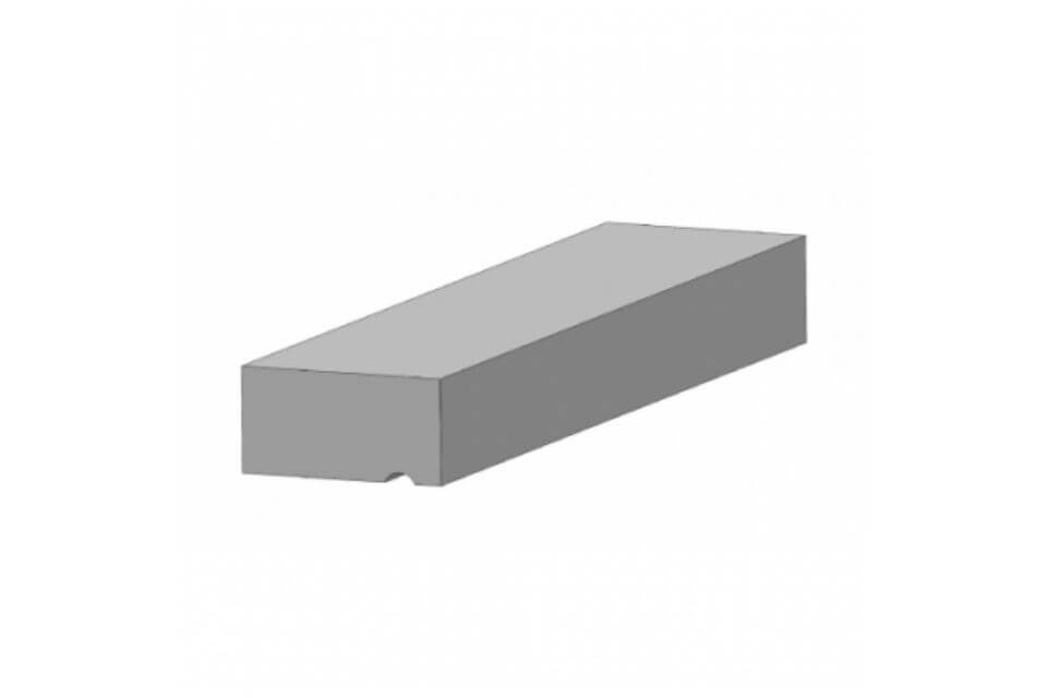 Betonlatei voorgespannen met waterhol 100x250mm op lengte