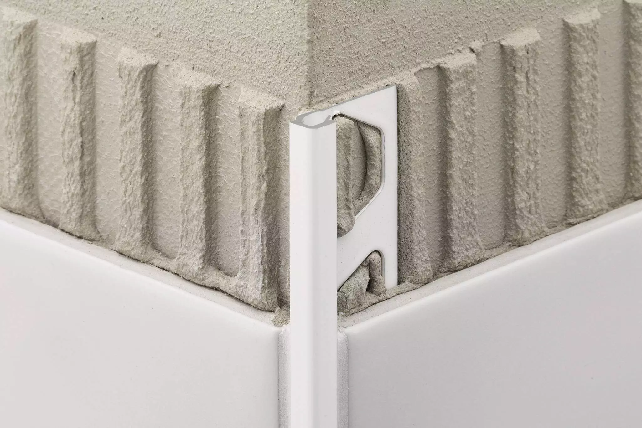 Schlüter QUADEC AC decoratief profiel zuiver wit alu H=10mm L=3000mm
