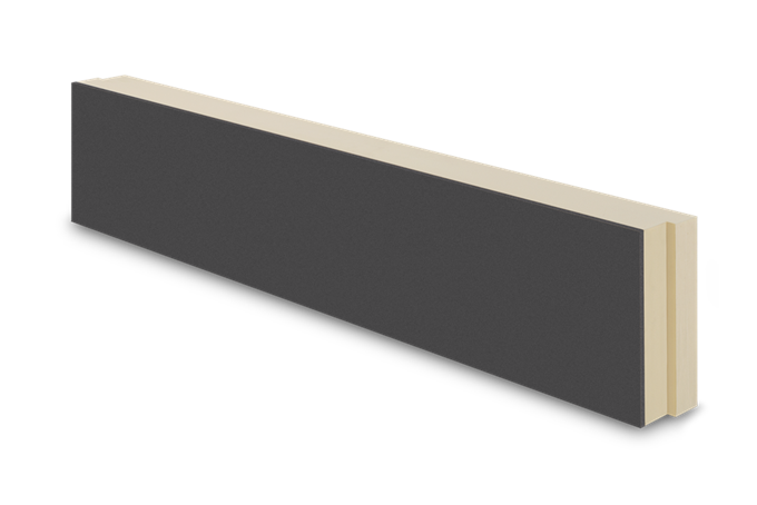 Dewin Geisoleerde Kantplank 1250x300x40 XPS+8 mm Antraciet