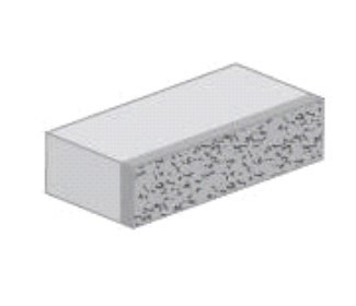 MBI Basix glad 21x10x5,2 cm Noors Wit