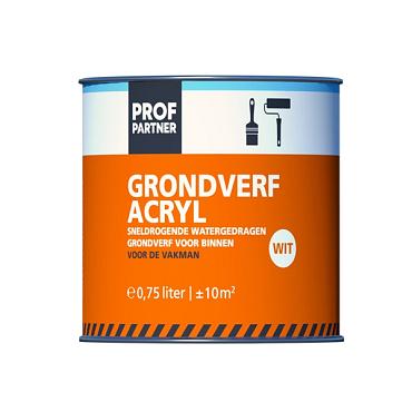 Profpartner Grondverf Acryl wit 2,5 ltr