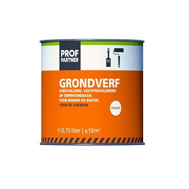 Profpartner Grondverf Acryl zwart blik 750 ml