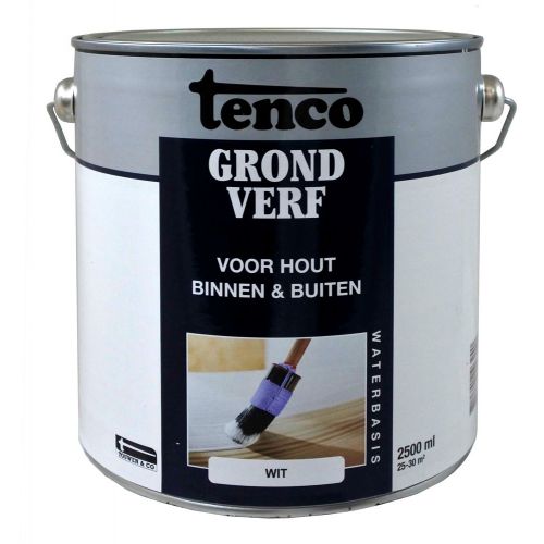Tenco grondverf op waterbasis wit bus 2,5 ltr