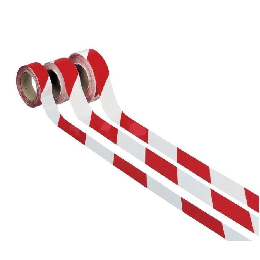 Sx afzetlint rood/wit rol 100 m1