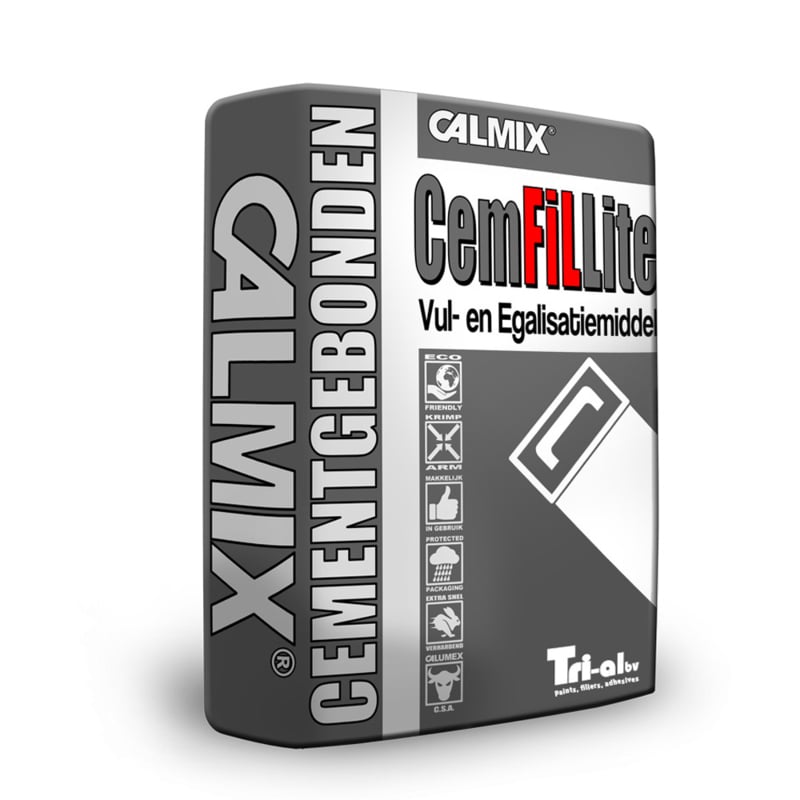 Calmix Cemfillite Vul- en uitvlakmortel PE zak 20 kg