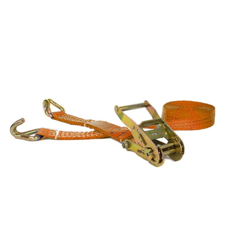ProfPartner Spanband 25mm oranje ratel en haak 0,8T 5mtr