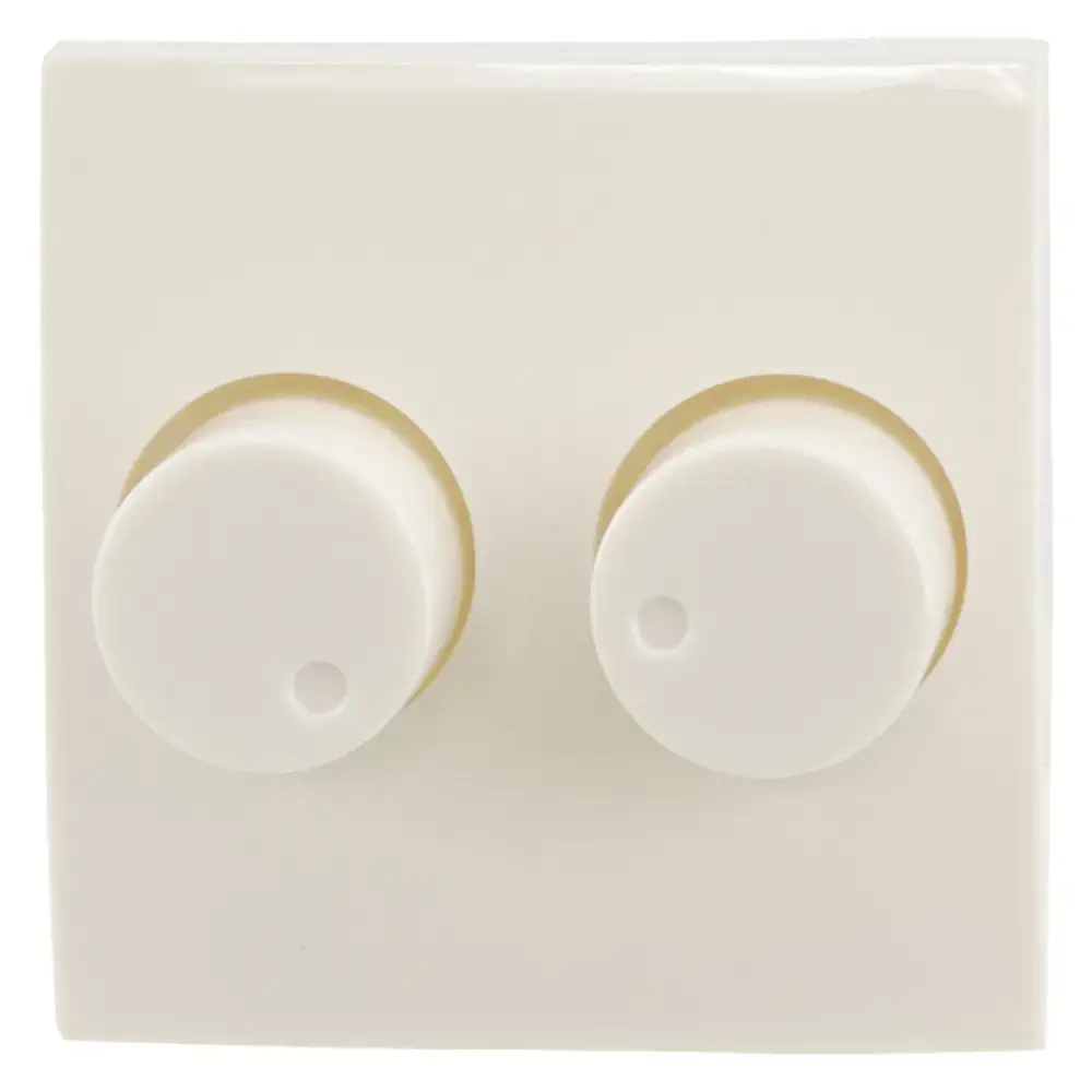 Centraalplaat/knop dimmer duo tbv b s1 polarwit
