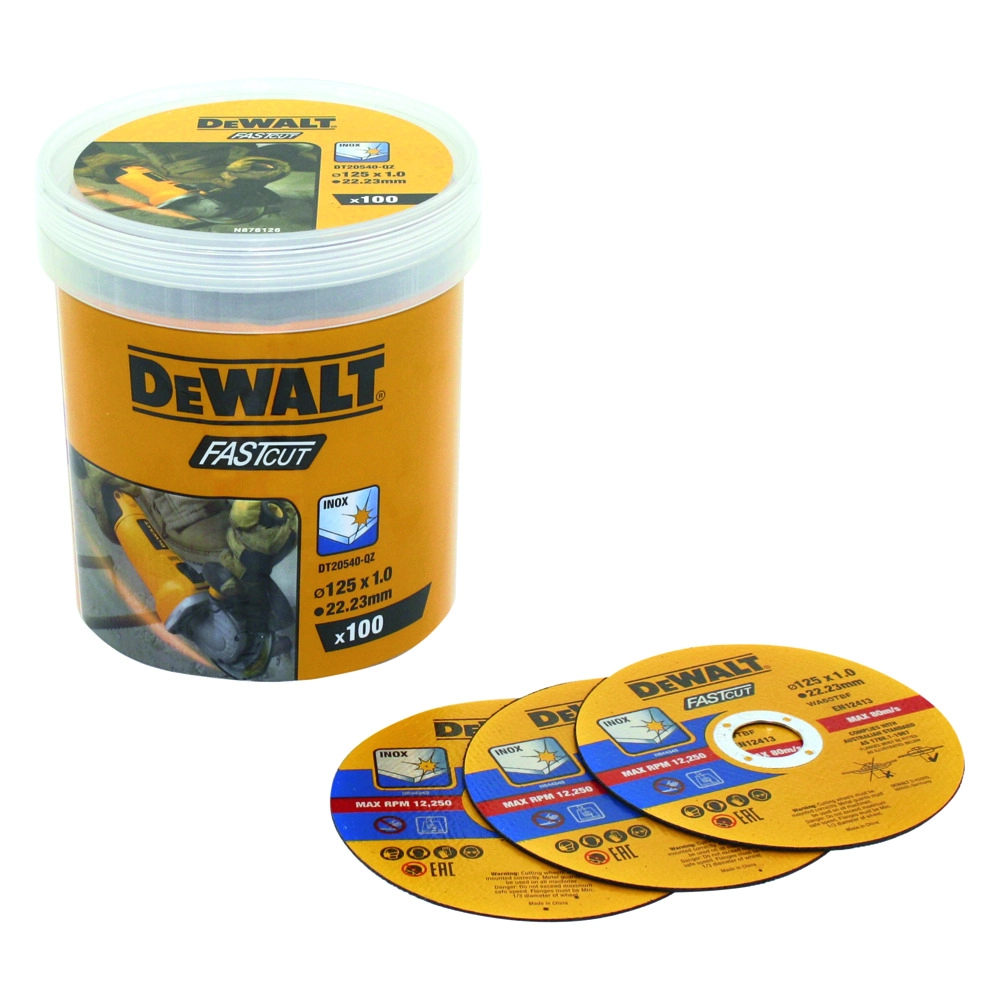 DeWalt DT20540-QZ dooslijpschijf 125x1mm voordeelemmer a 100 stuks
