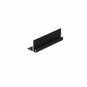 Heering Inhaak startprof 22mm. ventilatie-Zwart L= 4000 mm