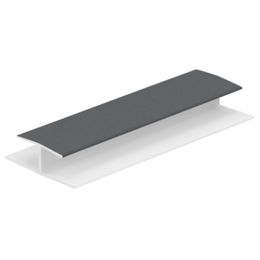 Heering H-verbindingprofiel 10mm antraciet Clas nerf L= 2600 mm